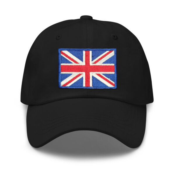 union jack baseball cap black dad hat
